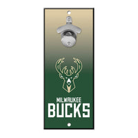 Milwaukee Bucks Ombre Bottle Opener Sign 5x11