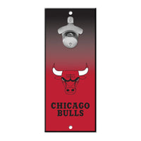 Chicago Bulls Ombre Bottle Opener Sign 5x11
