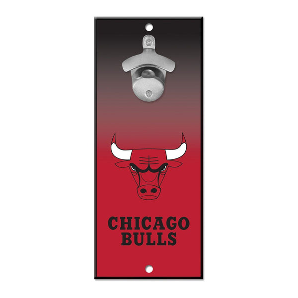 Chicago Bulls Ombre Bottle Opener Sign 5x11