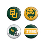 Baylor Bears Button 4 Pack 1 1/4" Rnd