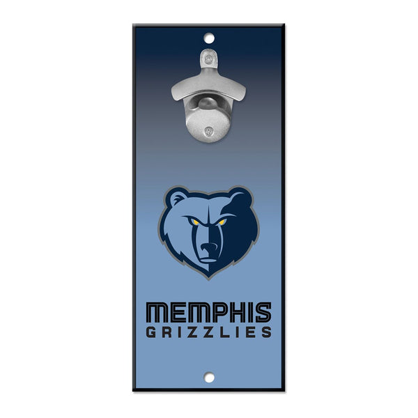 Memphis Grizzlies Ombre Bottle Opener Sign 5x11