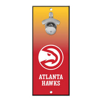 Atlanta Hawks Ombre Bottle Opener Sign 5x11