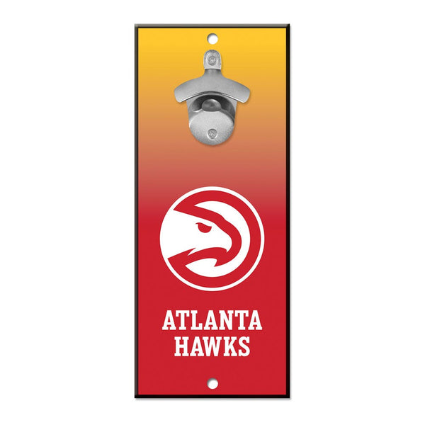 Atlanta Hawks Ombre Bottle Opener Sign 5x11