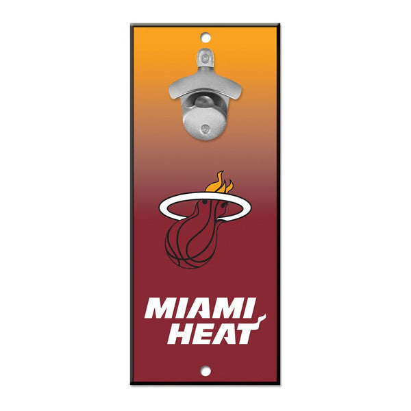 Miami Heat Ombre Bottle Opener Sign 5x11