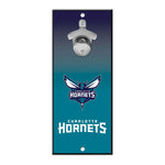 Charlotte Hornets Ombre Bottle Opener Sign 5x11