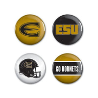 Wholesale-Emporia State Hornets Button 4 Pack 1 1/4" Rnd