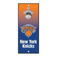 New York Knicks Ombre Bottle Opener Sign 5x11