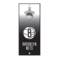 Brooklyn Nets Ombre Bottle Opener Sign 5x11