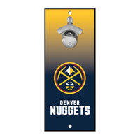 Denver Nuggets Ombre Bottle Opener Sign 5x11