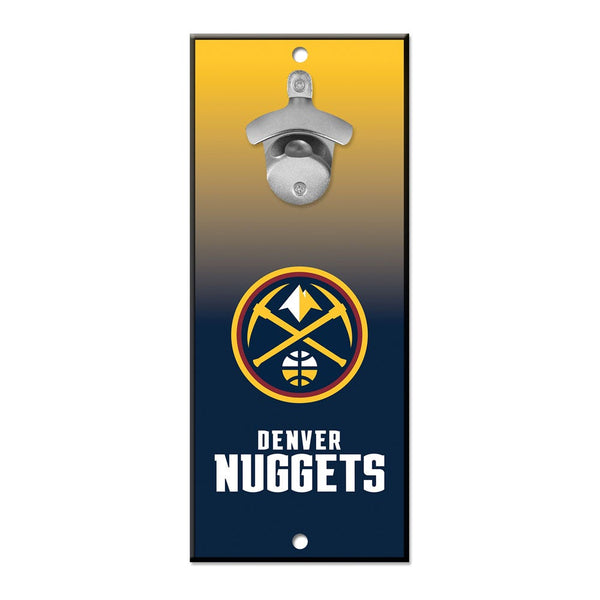 Denver Nuggets Ombre Bottle Opener Sign 5x11