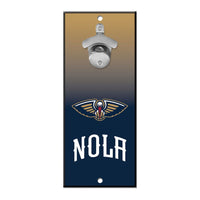 New Orleans Pelicans Ombre Bottle Opener Sign 5x11
