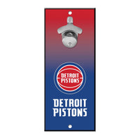 Detroit Pistons Ombre Bottle Opener Sign 5x11