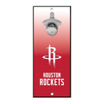 Houston Rockets Ombre Bottle Opener Sign 5x11