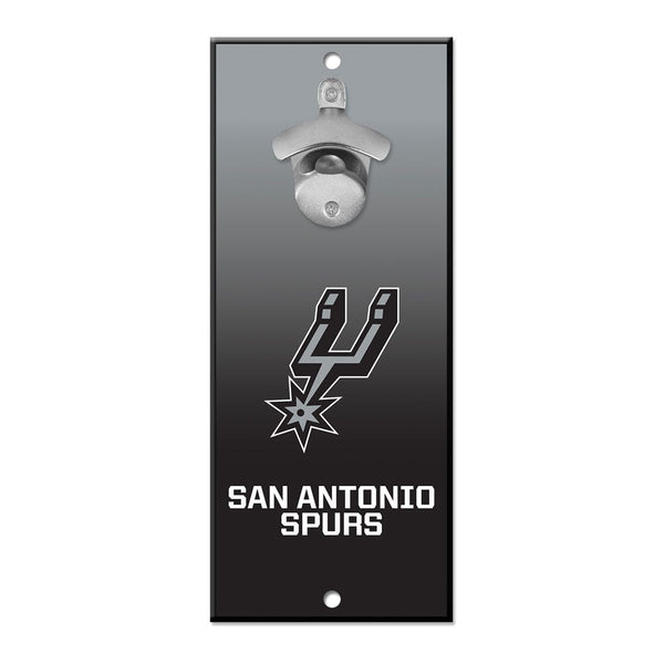 San Antonio Spurs Ombre Bottle Opener Sign 5x11