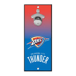 Oklahoma City Thunder Ombre Bottle Opener Sign 5x11