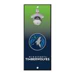 Minnesota Timberwolves Ombre Bottle Opener Sign 5x11