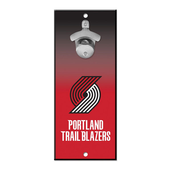 Portland Trail Blazers Ombre Bottle Opener Sign 5x11