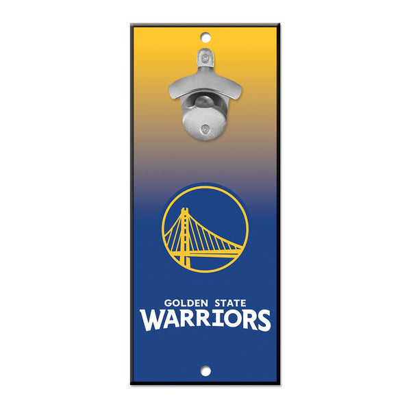 Golden State Warriors Ombre Bottle Opener Sign 5x11