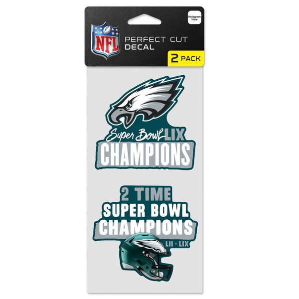 Super Bowl Champions Philadelphia Eagles Perfect Cut Decal Set of two 4"x4"