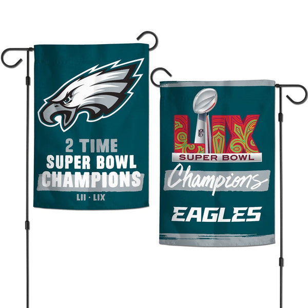 Super Bowl Champions Philadelphia Eagles Garden Flags 2 sided 12.5" x 18"