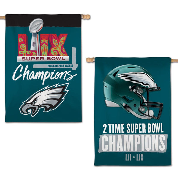 Super Bowl Champions Philadelphia Eagles Vertical Flag 2 Sided 28" x 40"