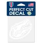 Florida Gators Perfect Cut White Decal 4" x 4"