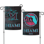 Miami Marlins / City Connect Garden Flags 2 sided 12.5" x 18"