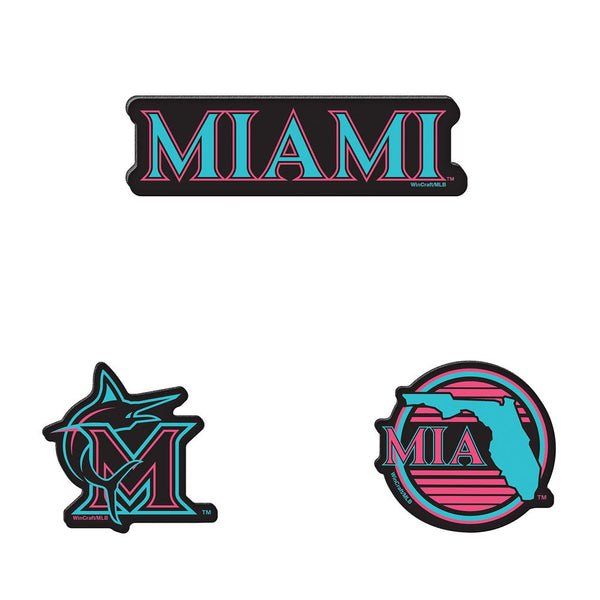 Miami Marlins / City Connect Premium Acrylic Magnet Pack Carded