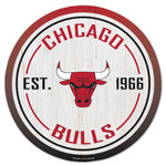 Chicago Bulls Wood Sign 14" Rnd