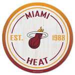 Miami Heat Wood Sign 14" Rnd