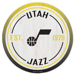 Utah Jazz Wood Sign 14" Rnd