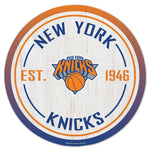 New York Knicks Wood Sign 14" Rnd