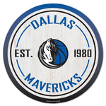 Dallas Mavericks Wood Sign 14" Rnd