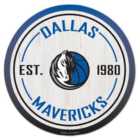 Dallas Mavericks Wood Sign 14" Rnd