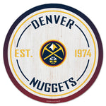 Denver Nuggets Wood Sign 14" Rnd