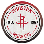 Houston Rockets Wood Sign 14" Rnd
