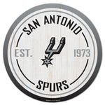 San Antonio Spurs Wood Sign 14" Rnd