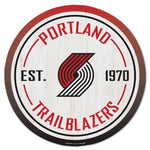 Portland Trail Blazers Wood Sign 14" Rnd