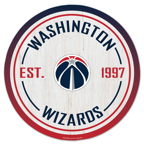 Washington Wizards Wood Sign 14" Rnd