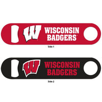 Wholesale-Wisconsin Badgers Metal Bottle Opener 2 Sided