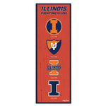 Illinois Fighting Illini /College Vault Wood Sign 6" x 17"