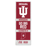 Indiana Hoosiers Wood Sign 6" x 17"
