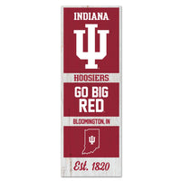 Indiana Hoosiers Wood Sign 6" x 17"