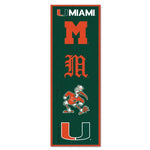 Miami Hurricanes / Vintage Collegiate Wood Sign 6" x 17"