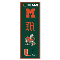 Miami Hurricanes / Vintage Collegiate Wood Sign 6" x 17"
