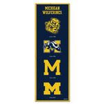 Michigan Wolverines /College Vault Wood Sign 6" x 17"