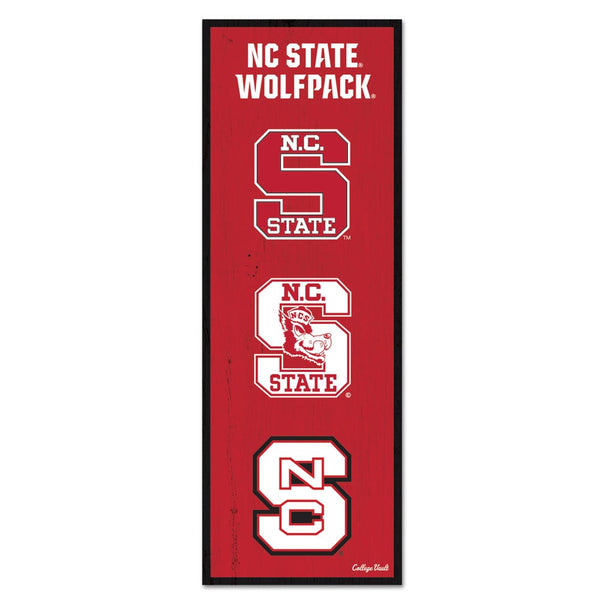 NC State Wolfpack /College Vault Wood Sign 6" x 17"