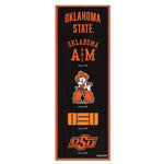 Oklahoma State Cowboys /College Vault Wood Sign 6" x 17"