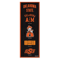 Oklahoma State Cowboys /College Vault Wood Sign 6" x 17"