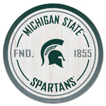 Michigan State Spartans Wood Sign 14" Rnd
